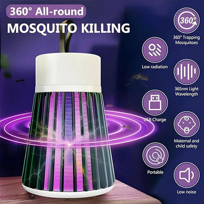 USB Electric Mosquito Killer Lamp | Silent UV Trap Light for Home, Bedroom & Office