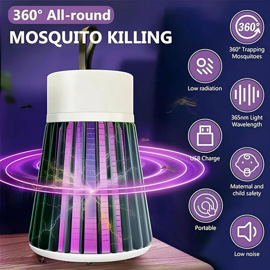 USB Electric Mosquito Killer Lamp | Silent UV Trap Light for Home, Bedroom & Office